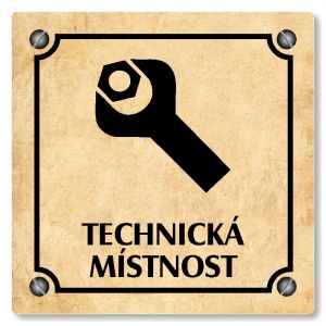 Technická místnost, 80x80mm, pergamen, Kansas